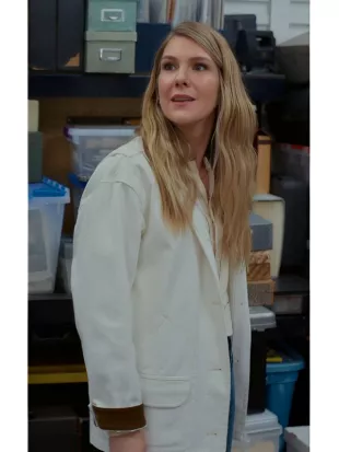 Shrinking S3 Lily Rabe Contrasting White Jacket