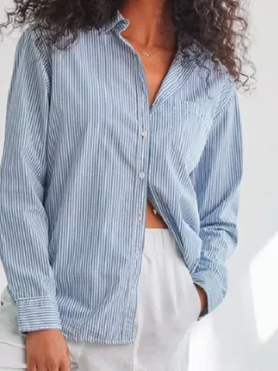 Shrinking S03 Christa Miller Striped Shirt