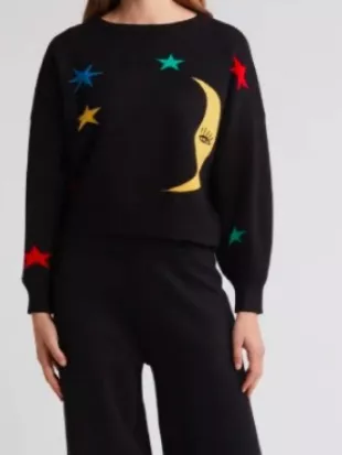 Abbott Elementary S05 Keyla Mejia Star & Moon Printed Sweater