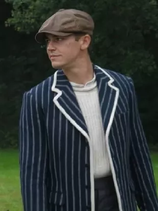 Young Sherlock 2026 Hero Fiennes Tiffin Striped Blazer