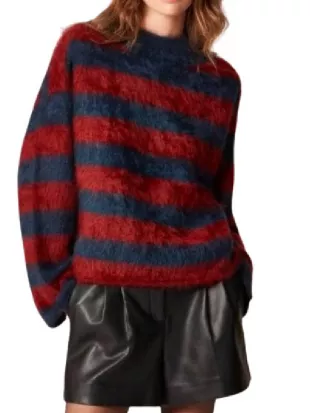 Today Jenna Bush Hager Blue and Red Stripe Sweater