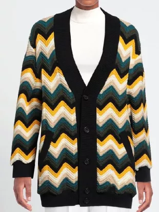 E! News JC Chasez Zig-Zag Knit Cardigan