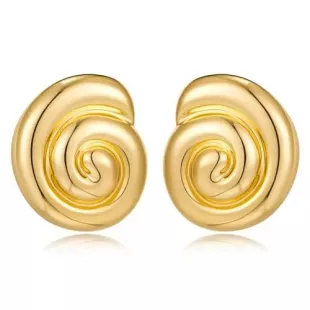 Gold Ocean Conch Earrings