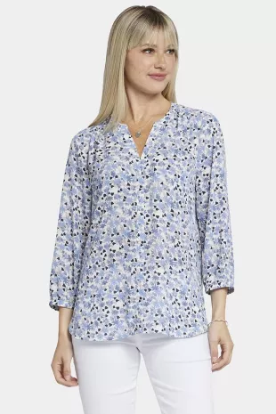 Pintuck Blouse Flower Print
