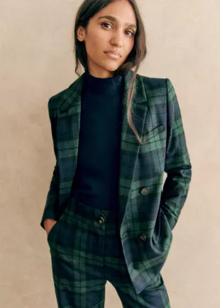 Christie jacket in Navy Tartan