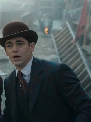 Young Sherlock Hero Fiennes Tiffin Plaid Tweed Suit