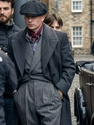 Barry Keoghan Peaky Blinders The Immortal Man Grey Coat