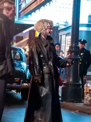 The Bride 2026 Jessie Buckley Leather Coat