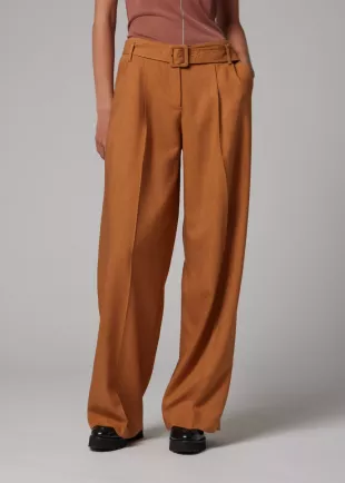Textured Bootcut Trousers