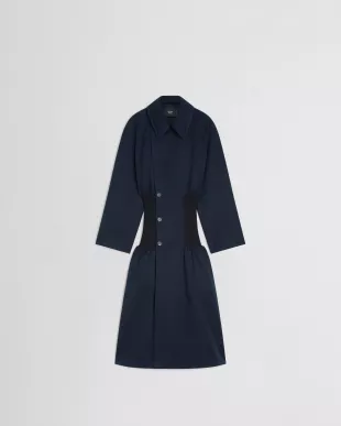 Kick Coat in dark navy cotton