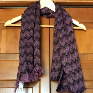 Purple Chevron Scarf