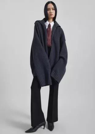 Saclay Oversized Zip-Up Cardigan