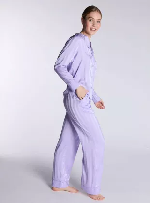 Luxe Satin Stripe Pyjama Set