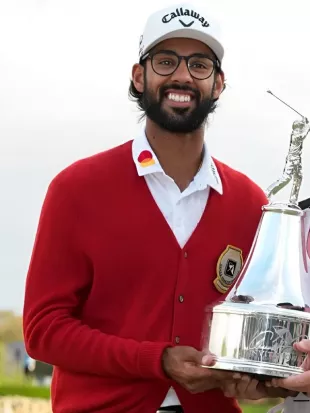 Arnold Palmer Red Cardigan