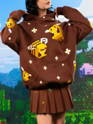 Minecraft Bee Brown Hoodie
