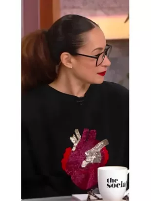 Cynthia Loyst The Social 2026 Heart Printed Sweatshirt