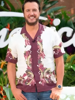Luke Bryan American Idol S24 Floral Shirt