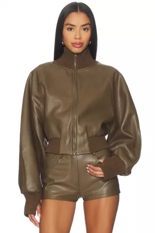 Oversized Turtleneck Bomber Jacket