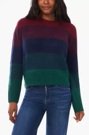 Camuto Stripe Crewneck Sweater