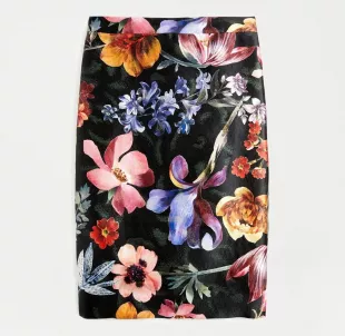 Dutch Floral Pencil Skirt