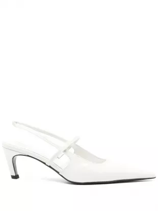 Sharp 50 Patent Leather Slingback Pump