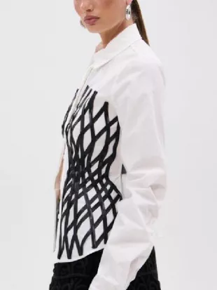 American Idol S24 Kyla Richardson Cage Print Shirt