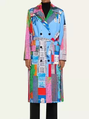 Elsbeth Carrie Preston NY City Printed Coat