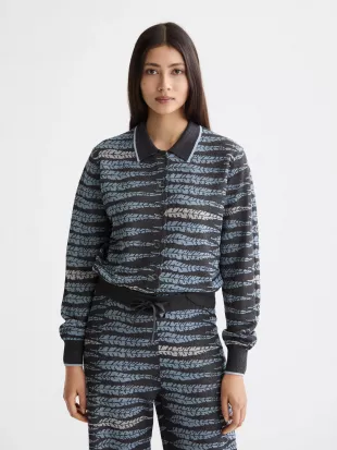Lurex Jacquard Cardigan