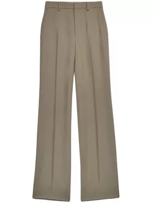 Wide-leg Virgin-wool Trousers