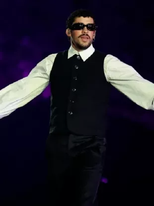 Billions Club Live Show Bad Bunny Black Vest