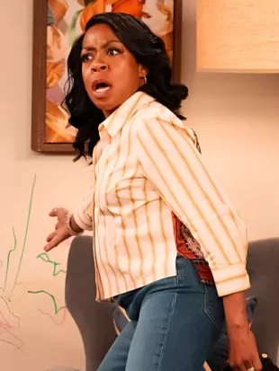 The Neighborhood S8 Tichina Arnold Striped Shirt