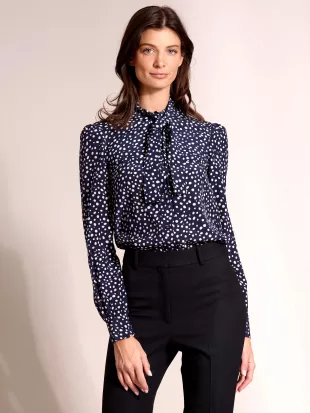 Pussy-Bow Blouse In Silk