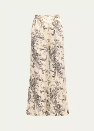 Pilar Floral Wide-Leg Pants