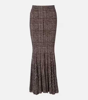 Prince of Wales Check Maxi Skirt