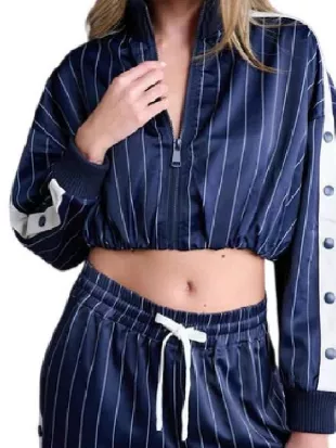 DMV Gigi Zumbado Pinstriped Jacket