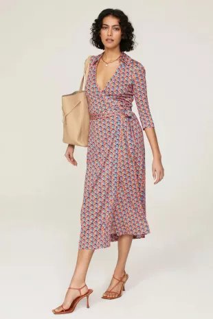 Abigail Printed Wrap Dress