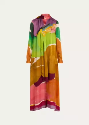 Helen Frankenthaler Critique Silk Scarf Dress