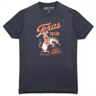 Texas Prison Rodeo T Shirt in Navy