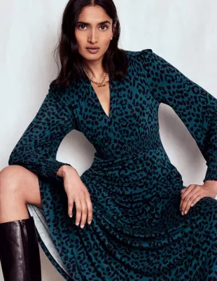 Smocked Midi Dress