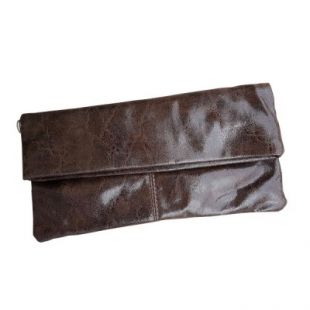 Pochette cuir couleur marron porté main ou bandoulière