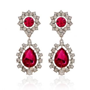 Mode de diamant de grosses gouttes précieuses boucles d'oreilles exagérées personnalité femmes acrylique Drilling fan d 626