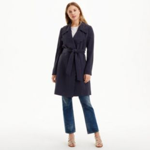  Club Monaco Navy Frederrika Trench Coat   casbrock.com