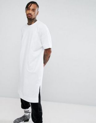 ASOS DESIGN extreme longline oversized t shirt in white at asos.com