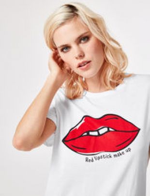 Tee shirt à message blanc femme