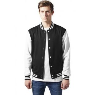 Urban Classics - Veste teddy boutonnée bicolore molleton