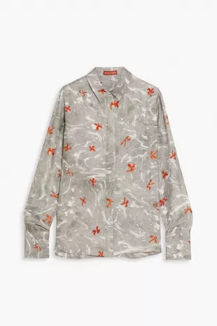 Printed Silk Twill Shirt