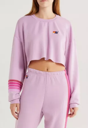 Rugby Stitch Crop Sweatshirt