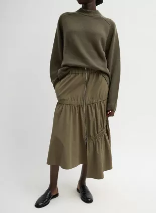 Tech Suiting Asymmetrical Skirt
