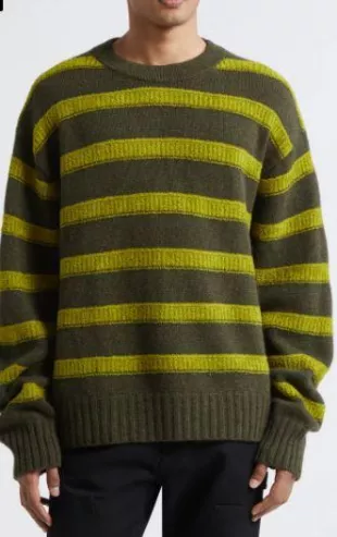 Ridgeline Stripe Oversize Cashmere Sweater
