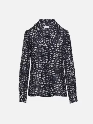 Black Printed Blouse